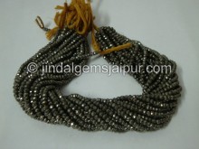 Pyrite Faceted Roundelle Shape Beads